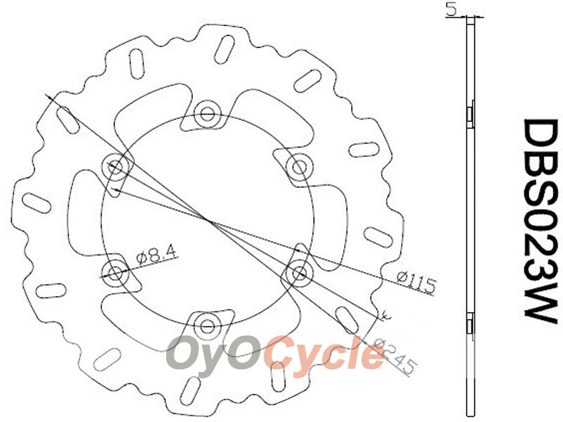 Brake Discs for 99-02 Yamaha YZF-R6 #OYO87903466
