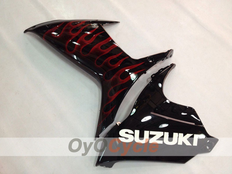 Injection Fairing kit for 11-26 GSX R600 - Red, Black - Flame #OYO87901684 Secondary image