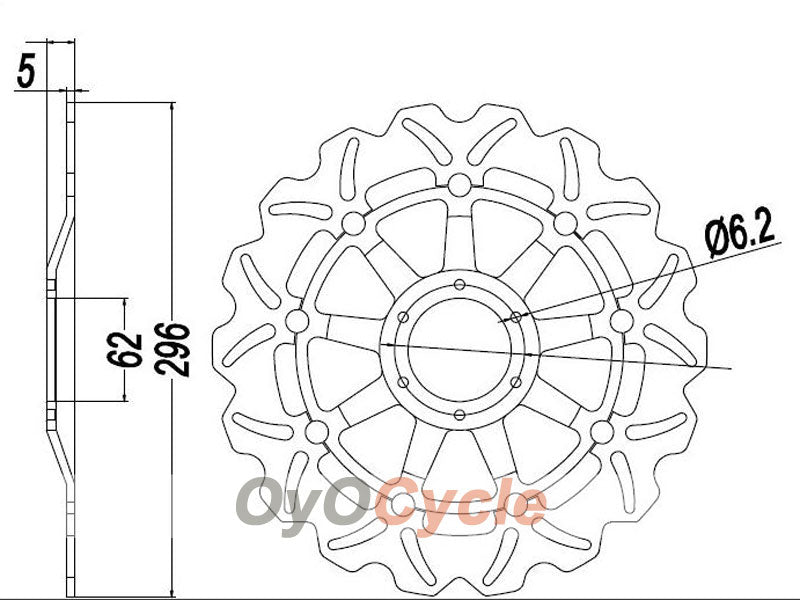Brake Discs for 99-00 Honda CBR600 F4 #OYO87903416