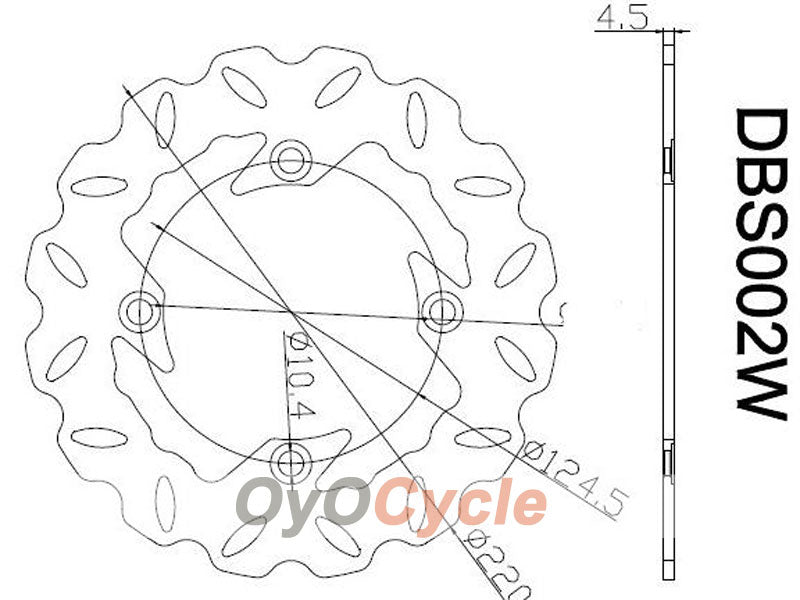 Brake Discs for 99-00 Honda CBR600 F4 #OYO87903416
