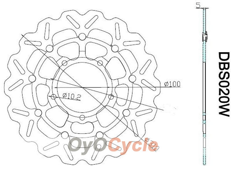 Brake Discs for 06-07 Suzuki GSXR750 #OYO87903443