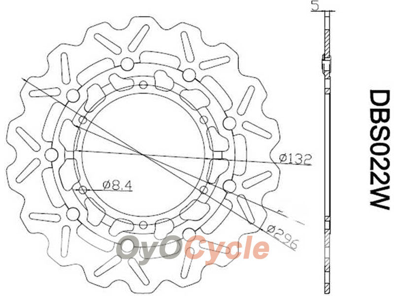 Brake Discs for 99-02 Yamaha YZF-R6 #OYO87903466