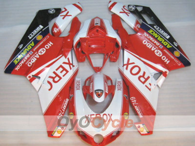 Injection Fairing kit for 05-06 Ducati 749 - Red, White - Xerox #OYO87902163 Secondary image
