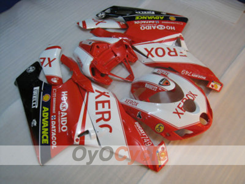 Injection Fairing kit for 05-06 Ducati 749 - Red, White - Xerox #OYO87902163 Main image