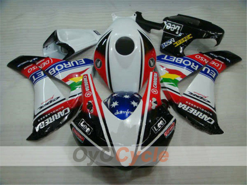 Injection Fairing kit for 08-11 CBR1000RR - White, Black - Lee #OYO87900695 Main image