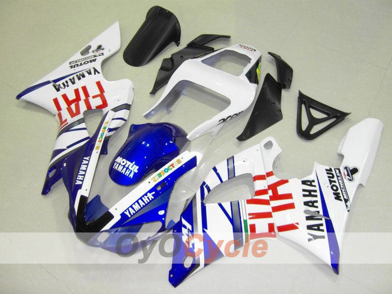 Injection Fairing kit for 00-01 YZF-R1 - Blue, White - FIAT, MOTUL #OYO87900759 Main image