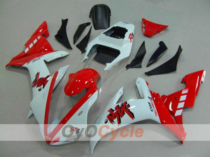 Injection Fairing kit for 02-03 YZF-R1 - Red, White - Factory Style #OYO87900804