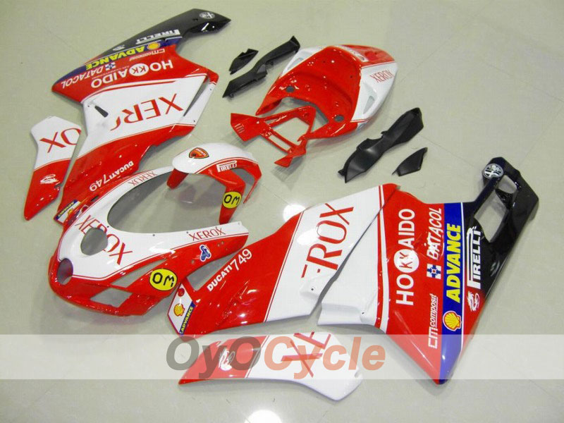 Injection Fairing kit for 03-04 Ducati 749 - Red, White - Xerox #OYO87902140