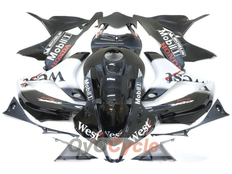 Injection Fairing kit for 07-08 CBR600RR - White, Black - West #OYO87900439