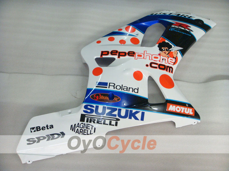 Injection Fairing kit for 01-03 GSX R600 - Blue, White - Dark Dog #OYO87905114