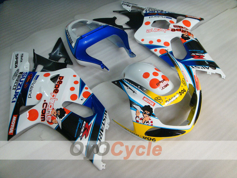 Injection Fairing kit for 01-03 GSX R600 - Blue, White - Dark Dog #OYO87905114