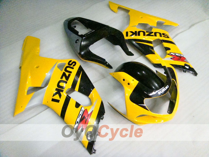 Injection Fairing kit for 00-03 GSX R750 - Yellow, Black - Factory Style #OYO87901138 Main image