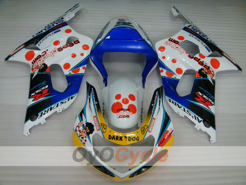 Injection Fairing kit for 00-03 GSX R750 - Blue, White - Dark Dog #OYO87901029 Secondary image
