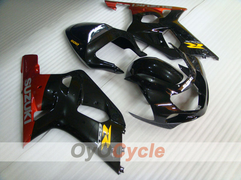 Injection Fairing kit for 00-02 GSX R1000 - Red, Black - Factory Style #OYO87905179
