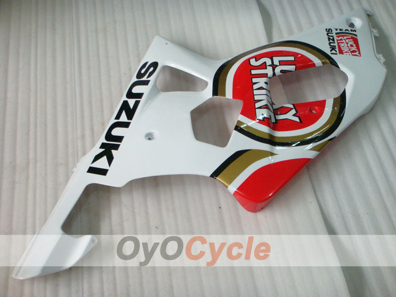 Injection Fairing kit for 00-02 GSX R1000 - Red, White - Lucky Strike #OYO87901738