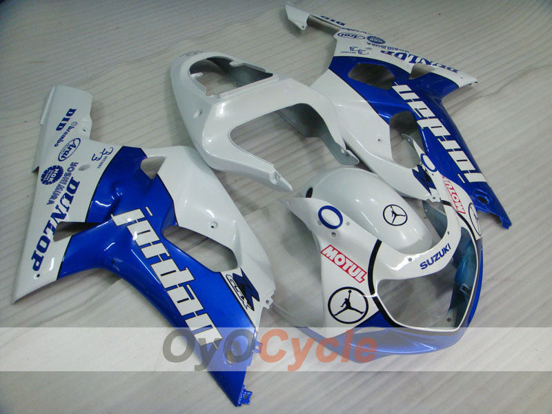 Injection Fairing kit for 00-03 GSX R750 - Blue, White - Jordan #OYO87901056