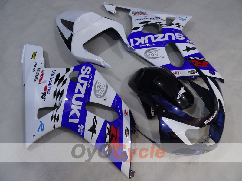 Injection Fairing kit for 01-03 GSX R600 - Blue, White - MICHELIN #OYO87905082 Main image