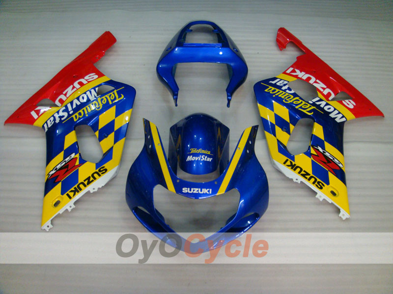 Injection Fairing kit for 00-02 GSX R1000 - Red, Blue - Movistar #OYO87901742 Secondary image