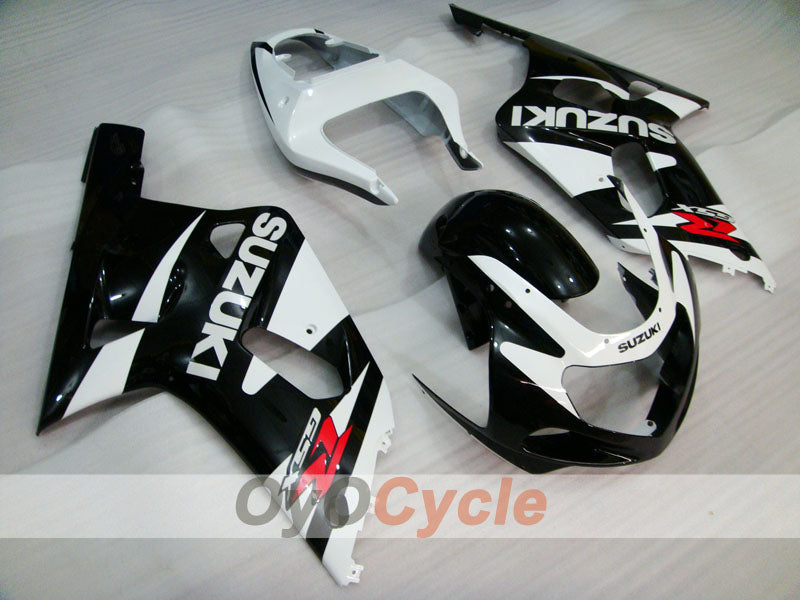Injection Fairing kit for 00-03 GSX R750 - White, Black - Factory Style #OYO87901122 Main image