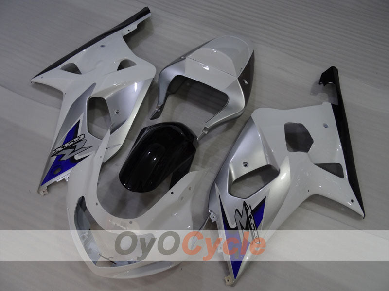 Injection Fairing kit for 01-03 GSX R600 - White, Silver - Factory Style #OYO87905109