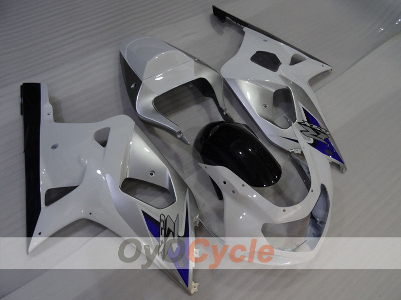 Injection Fairing kit for 01-03 GSX R600 - White, Silver - Factory Style #OYO87905109