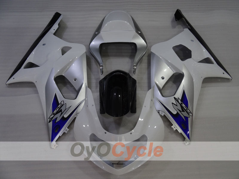 Injection Fairing kit for 01-03 GSX R600 - White, Silver - Factory Style #OYO87905109