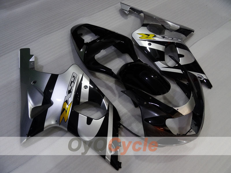 Injection Fairing kit for 01-03 GSX R600 - Black, Silver - Factory Style #OYO87905110