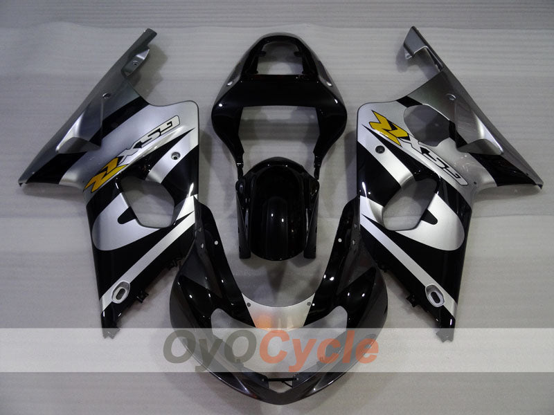 Injection Fairing kit for 01-03 GSX R600 - Black, Silver - Factory Style #OYO87905110