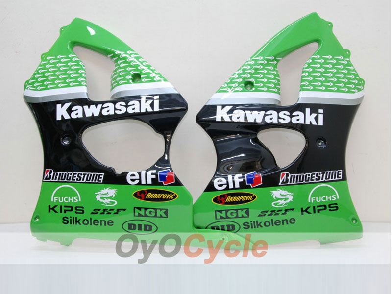 Injection Fairing kit for 00-02 NINJA ZX-6R - Green, Black - Nakano #OYO87901726 Secondary image