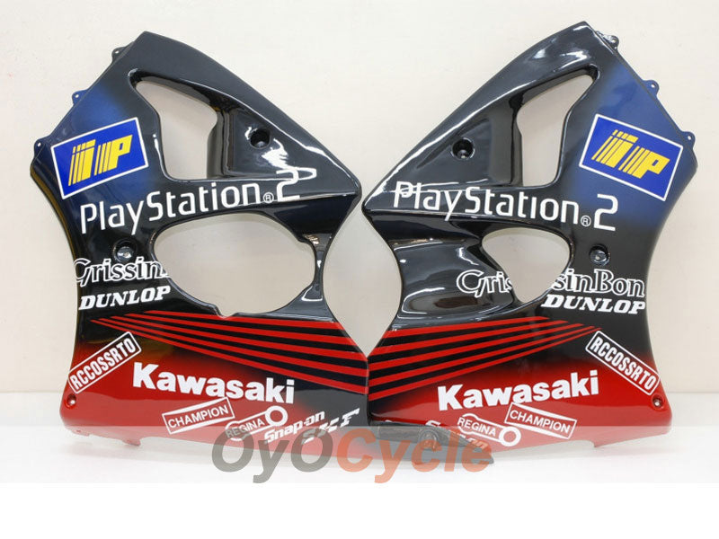 Injection Fairing kit for 00-02 NINJA ZX-6R - Red, Black - Play Station #OYO87901741 Secondary image