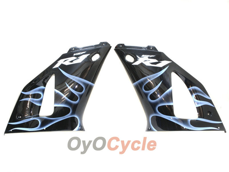 Injection Fairing kit for 00-01 YZF-R1 - White, Black - Flame #OYO87900764 Secondary image