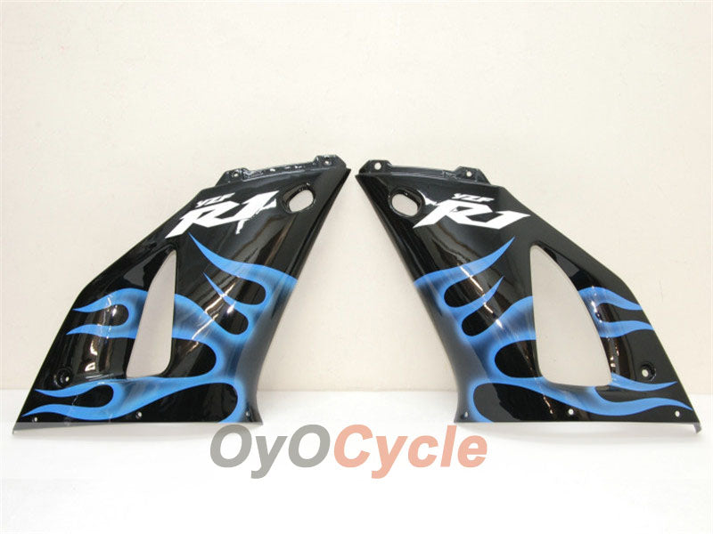 Injection Fairing kit for 00-01 YZF-R1 - Blue, Black - Flame #OYO87900765 Secondary image