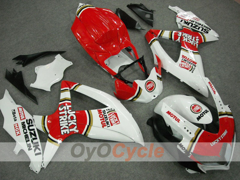 Injection Fairing kit for 08-10 GSX R750 - Red, White - Lucky Strike #OYO87901451 Secondary image