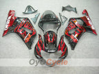 Injection Fairing kit for 01-03 GSX R600 - Red, Black - Flame #OYO87901041