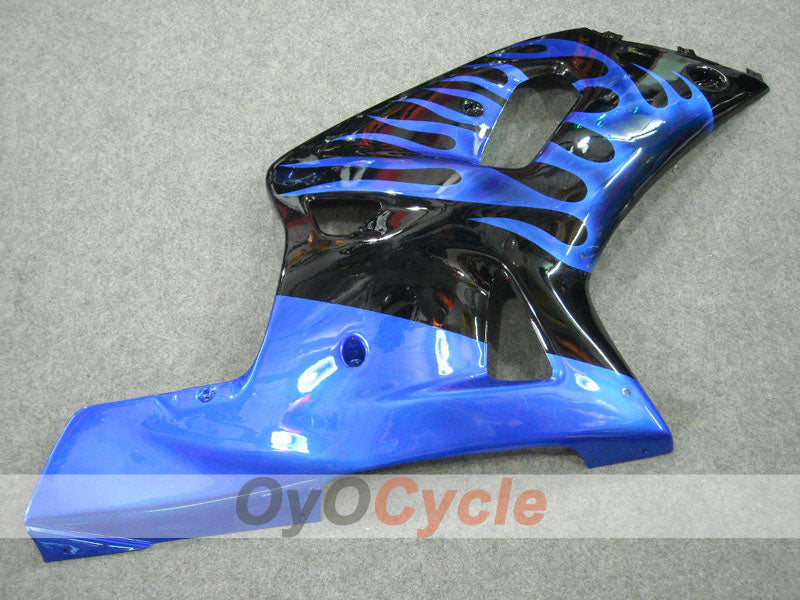 Injection Fairing kit for 01-03 GSX R600 - Blue, Black - Flame #OYO87901042