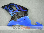 Injection Fairing kit for 01-03 GSX R600 - Blue, Black - Flame #OYO87901042