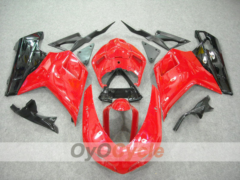 Injection Fairing kit for 07-09 Ducati 1098 - Red, Black - Factory Style #OYO87902288 Main image