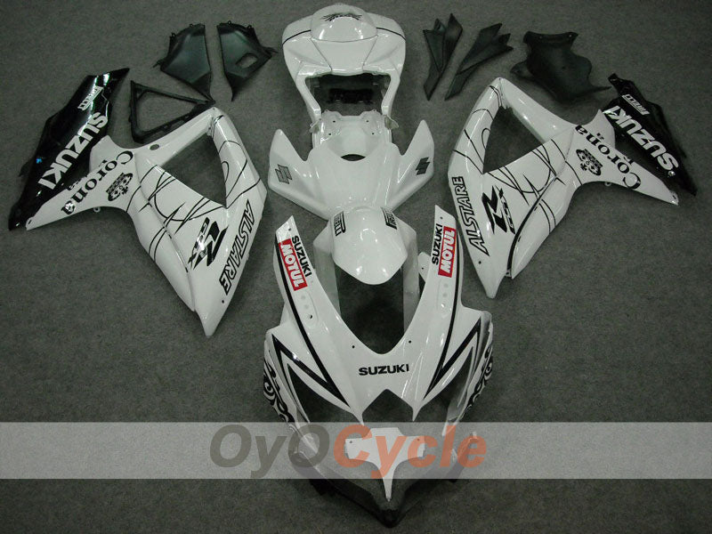 Injection Fairing kit for 08-10 GSX R750 - White, Black - Corona #OYO87901157 Secondary image