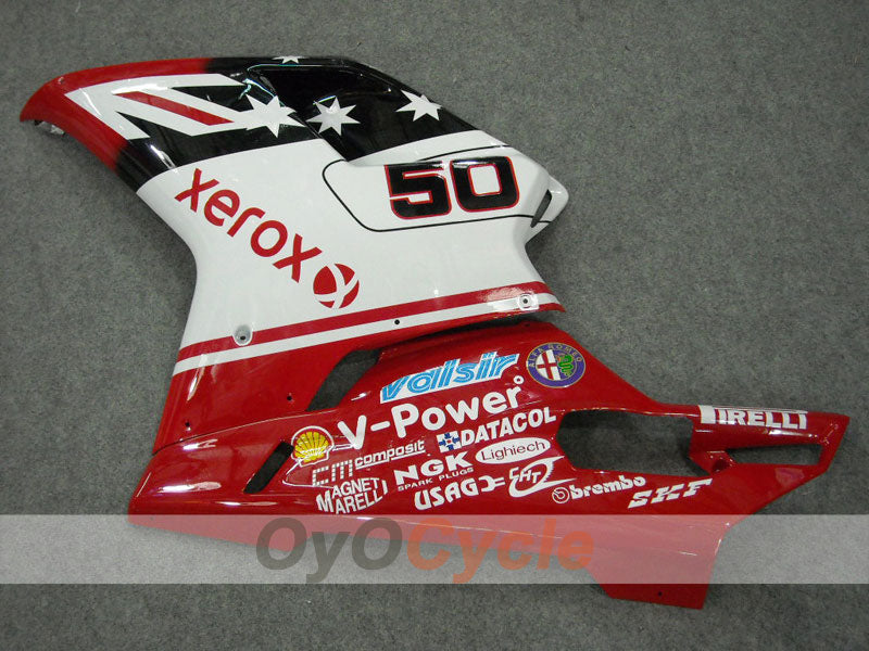 Injection Fairing kit for 08-13 Ducati 848 - Red, Black - Xerox #OYO87902239