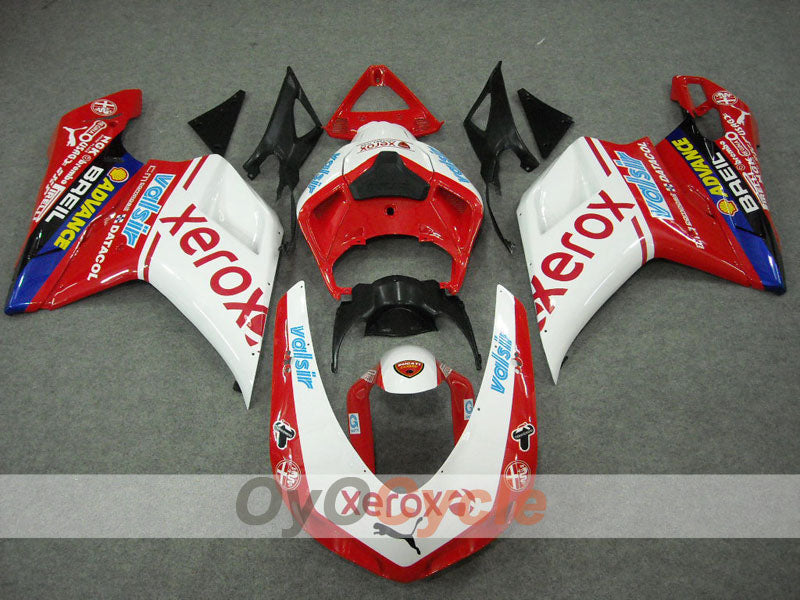 Injection Fairing kit for 08-13 Ducati 848 - Red, White - Xerox #OYO87902242 Secondary image