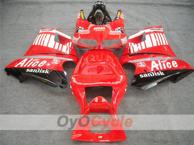 Injection Fairing kit for 02-04 Ducati 998 - Red, Black - Alice #OYO87902254 Secondary image