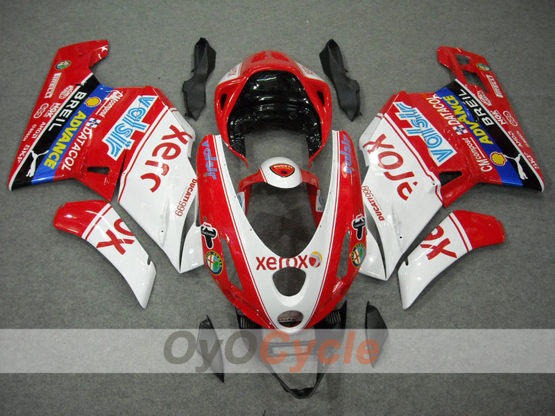 Injection Fairing kit for 03-04 Ducati 999 - Red, White - Xerox #OYO87902360 Secondary image