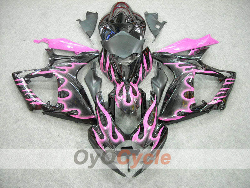 Injection Fairing kit for 06-07 GSX R750 - Black, Pink - Flame #OYO87901287 Secondary image