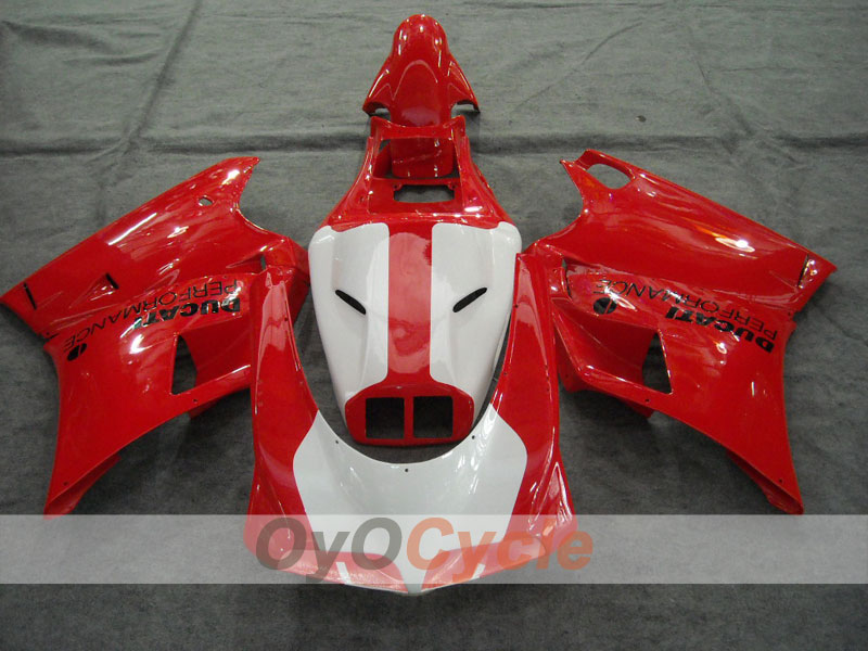 Injection Fairing kit for 99-02 Ducati 996 - Red, White - Factory Style #OYO87902199 Secondary image