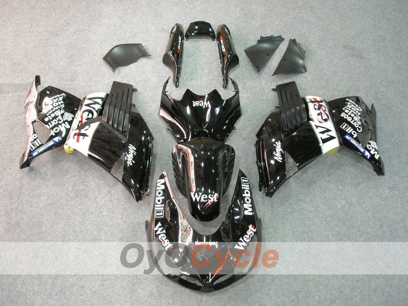 Injection Fairing kit for 06-11 NINJA ZX-14R - Black - West #OYO87902024 Main image