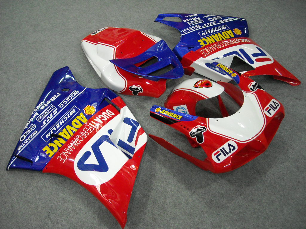 Injection Fairing kit for 94-02 Ducati 748 - Red, Blue - FILA #OYO87902061 Main image