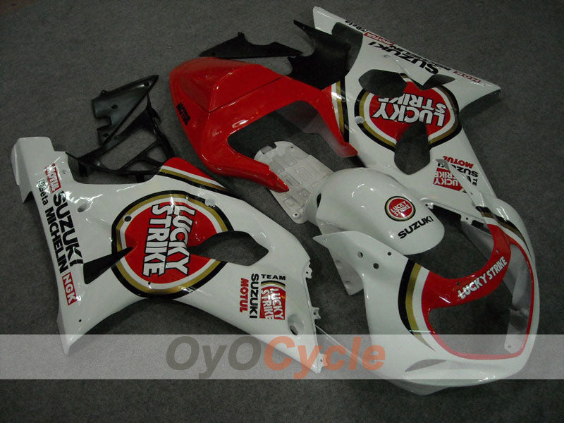 Injection Fairing kit for 01-03 GSX R600 - Red, White - Lucky Strike #OYO87901053 Secondary image