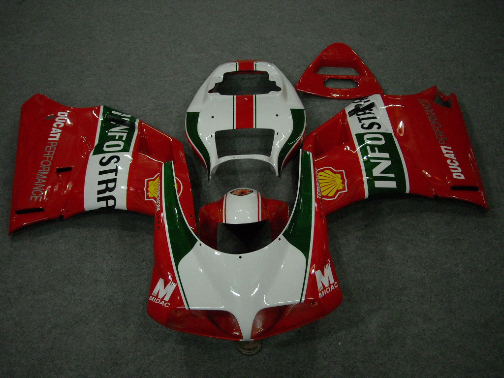Injection Fairing kit for 99-02 Ducati 996 - Red, White - INFO STRADA #OYO87902219 Secondary image