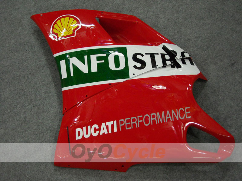 Injection Fairing kit for 94-02 Ducati 748 - Red, White - INFO STRADA #OYO87902067