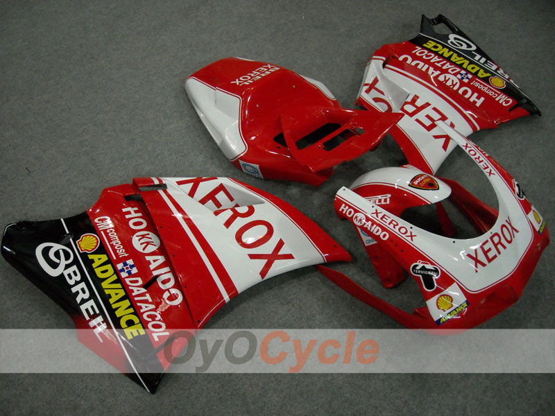 Injection Fairing kit for 02-04 Ducati 998 - Red, White - Xerox #OYO87902312 Main image